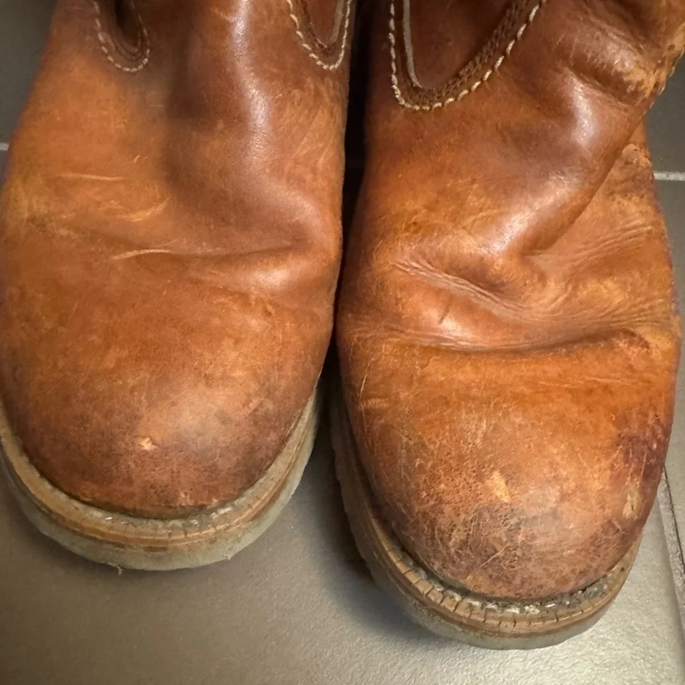 DEX VINTAGE Work Western Boot Brown Leather Outdoor Men’s Size 10.5 Vibram Soles